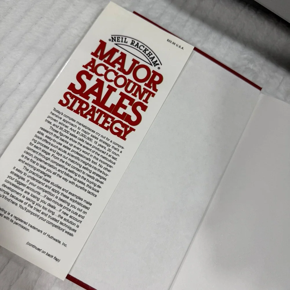 Major Account Sales Strategy Neil Rackham Hardcover SPIN Selling Business Book